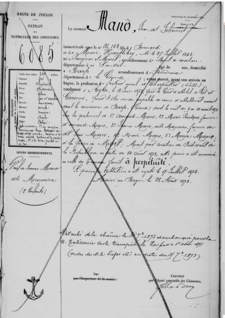 1872 Le « massacre de Tastous » H T B A